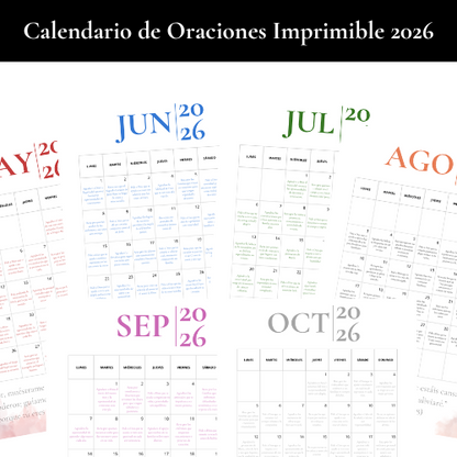Calendario de oraciones
